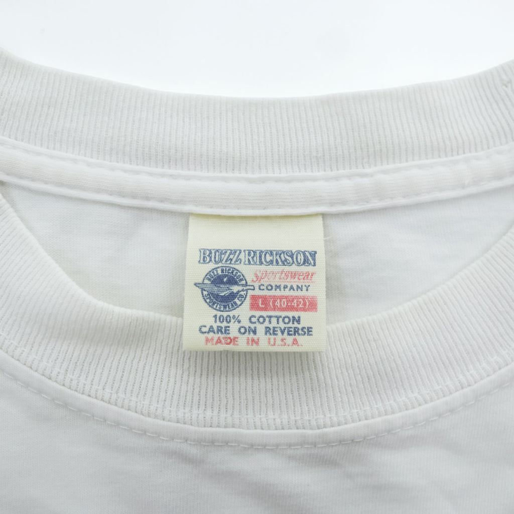BUZZ RICKSON'S USA製 Tシャツ L ホワイト バックプリント MARMAN PRODUCTS CO