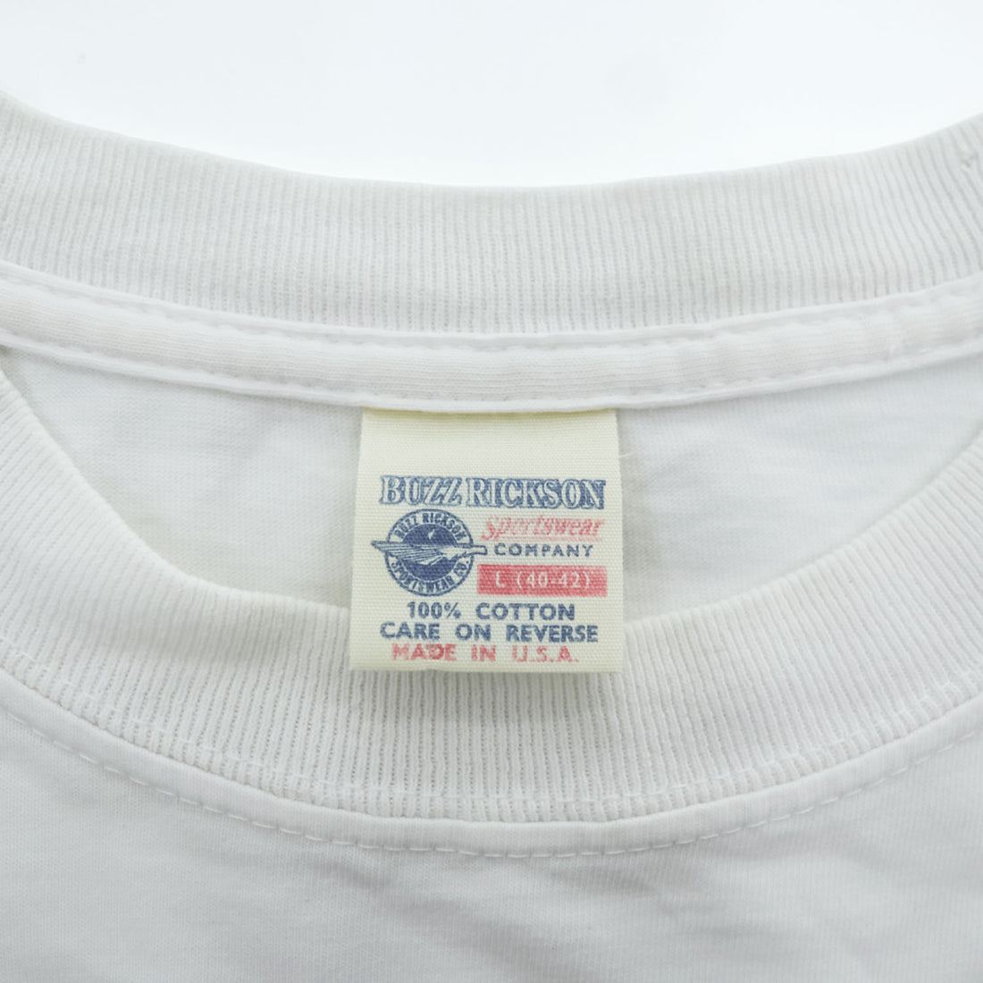 BUZZ RICKSON'S USA製 Tシャツ L ホワイト バックプリント MARMAN PRODUCTS CO