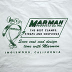 BUZZ RICKSON'S USA製 Tシャツ L ホワイト バックプリント MARMAN PRODUCTS CO