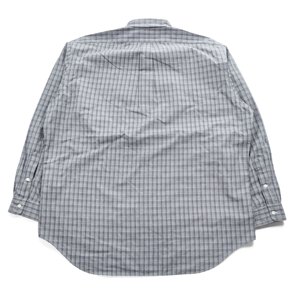 Ralph Lauren 90年代 ヴィンテージ BLAKE 長袖 チェックシャツ XL グレー 刺繍 ポニー ロゴ TWO-PLY COTTON ボタンダウン