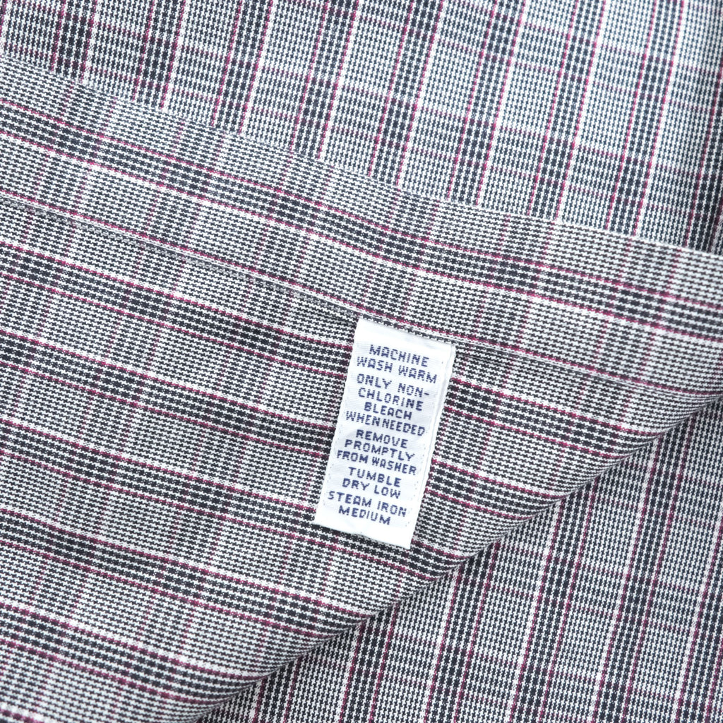 Ralph Lauren 90年代 ヴィンテージ BLAKE 長袖 チェックシャツ XL グレー 刺繍 ポニー ロゴ TWO-PLY COTTON ボタンダウン
