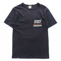 Schott N.Y.C. バック刺繍 ポケットTシャツ ブラック コットン100%