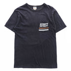Schott N.Y.C. バック刺繍 ポケットTシャツ ブラック コットン100%