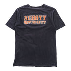 Schott N.Y.C. バック刺繍 ポケットTシャツ ブラック コットン100%