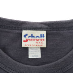 Schott N.Y.C. バック刺繍 ポケットTシャツ ブラック コットン100%