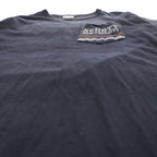 Schott N.Y.C. バック刺繍 ポケットTシャツ ブラック コットン100%