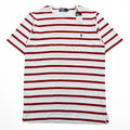 Polo Ralph Lauren 日本製 90年代 ボーダー Tシャツ L ホワイト スモールポニー ロゴ 刺繍 シングルステッチ 未使用品