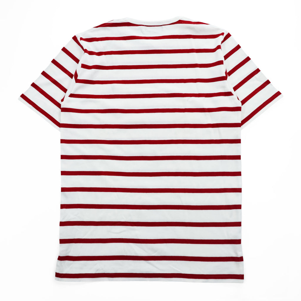 Polo Ralph Lauren 日本製 90年代 ボーダー Tシャツ L ホワイト スモールポニー ロゴ 刺繍 シングルステッチ 未使用品