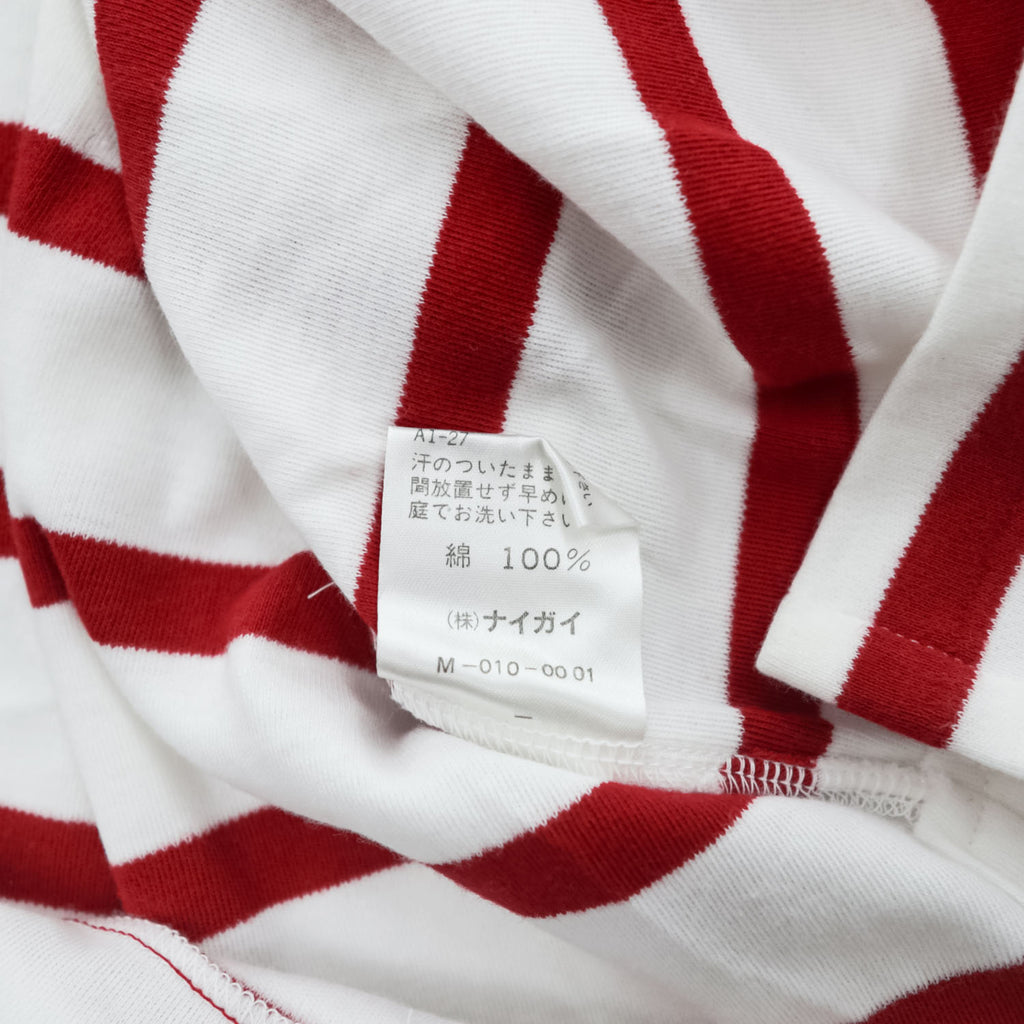 Polo Ralph Lauren 日本製 90年代 ボーダー Tシャツ L ホワイト スモールポニー ロゴ 刺繍 シングルステッチ 未使用品