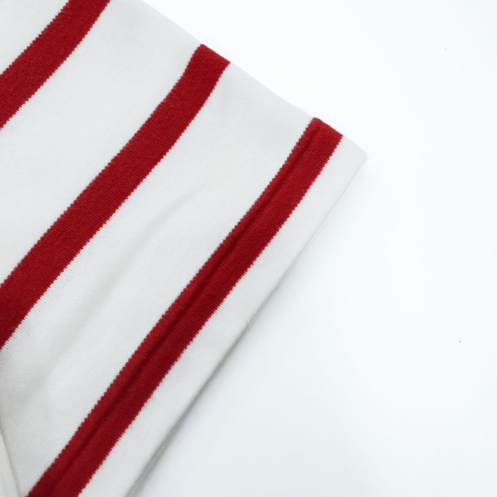 Polo Ralph Lauren 日本製 90年代 ボーダー Tシャツ L ホワイト スモールポニー ロゴ 刺繍 シングルステッチ 未使用品
