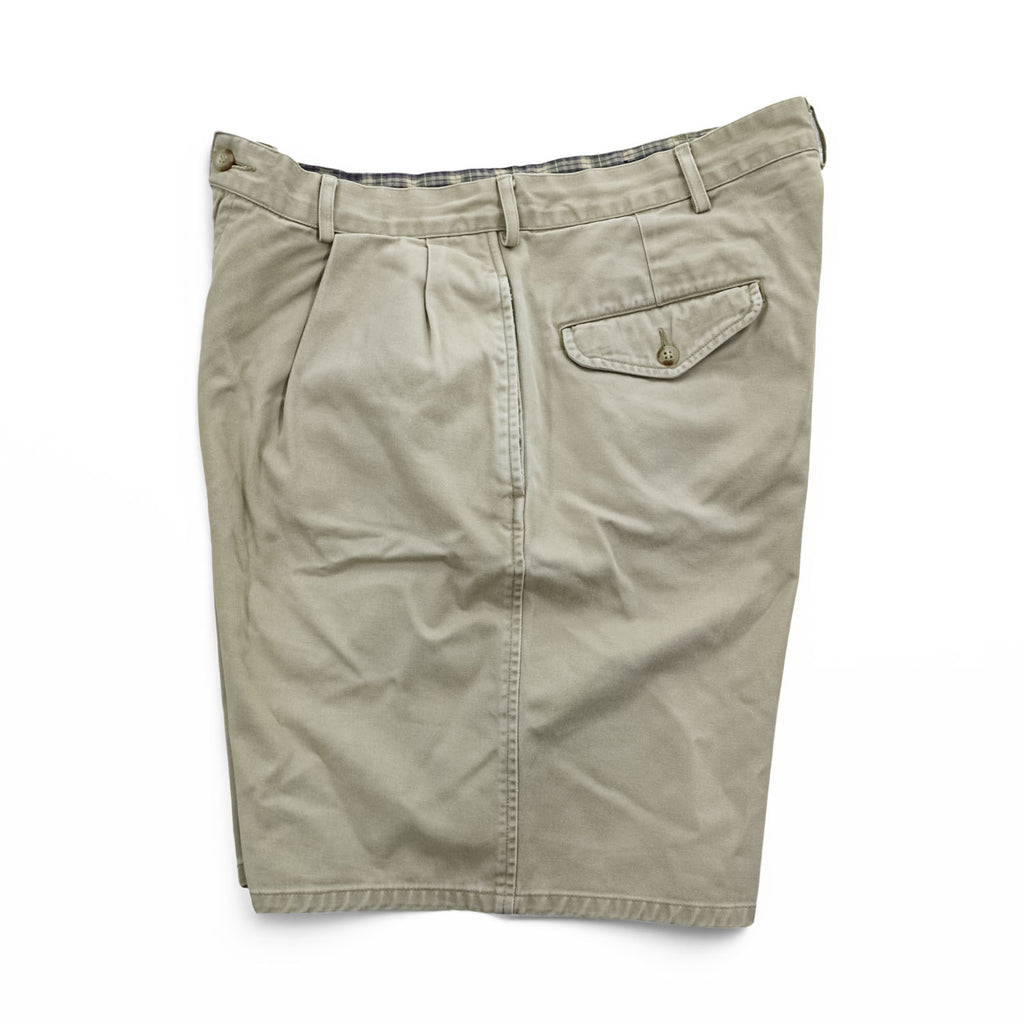Polo Ralph Lauren 90年代 USA製 ヴィンテージ 2タックショーツ THE CLASSIC GOLF PANT ショートパンツ ハーフパンツ L ベージュ プリーツ