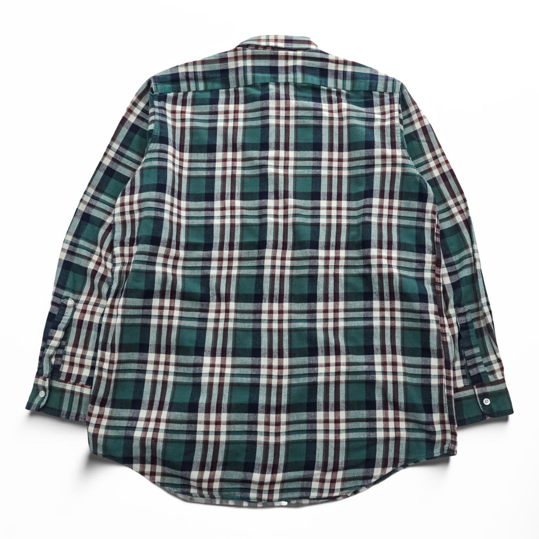 L.L.Bean 90年代 USA製 ヴィンテージ 長袖 フランネル チェックシャツ L グリーン レッド ボタンダウン 胸ポケット
