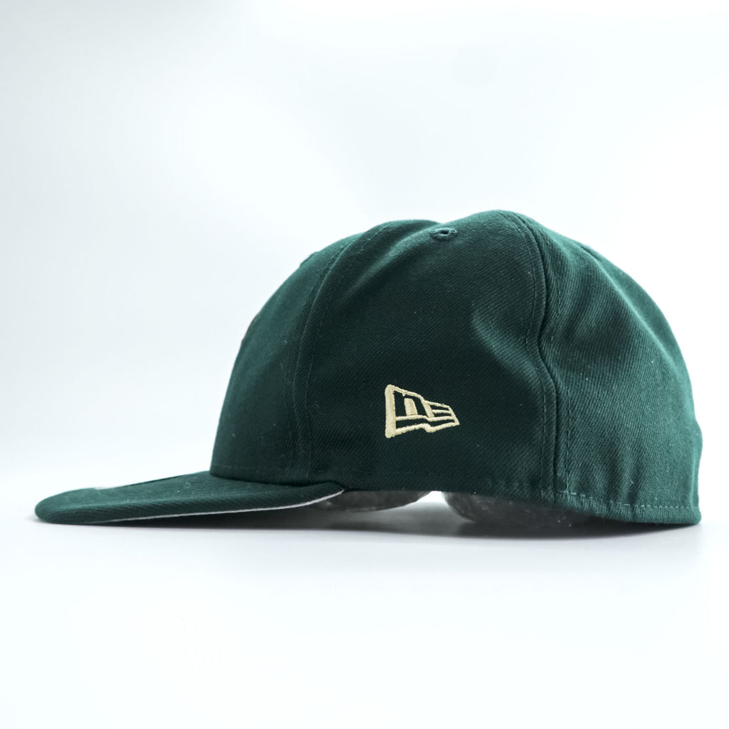 New Era 59FIFTY ボストン・レッドソックス レザーBロゴ ダークグリーン キャップ 7 1/2