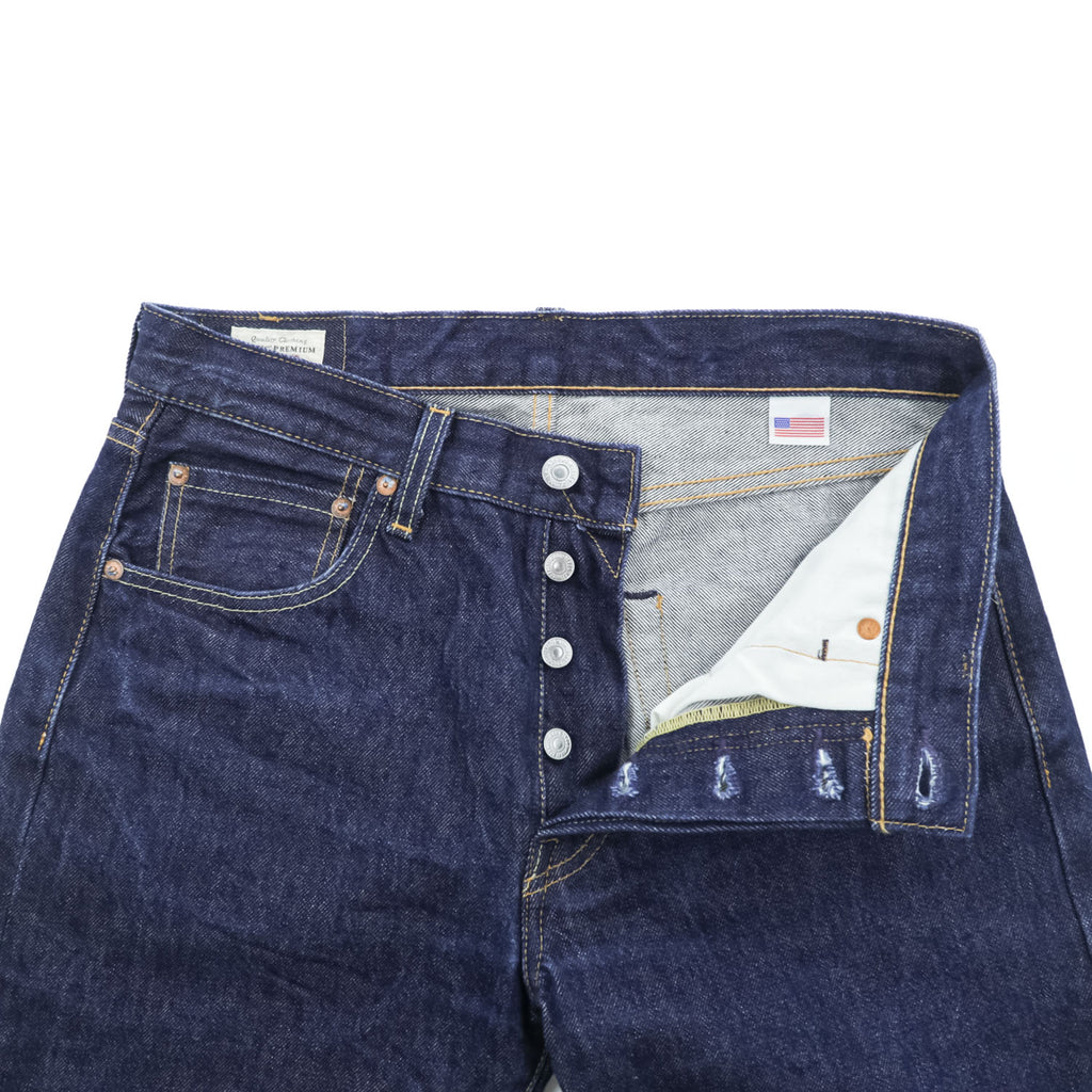Levi's USA製 501 ビッグE 赤耳 デニムパンツ ジーンズ M インディゴ セルヴィッヂ リジッド 濃紺 レザーパッチ PREMIUM 501-2546