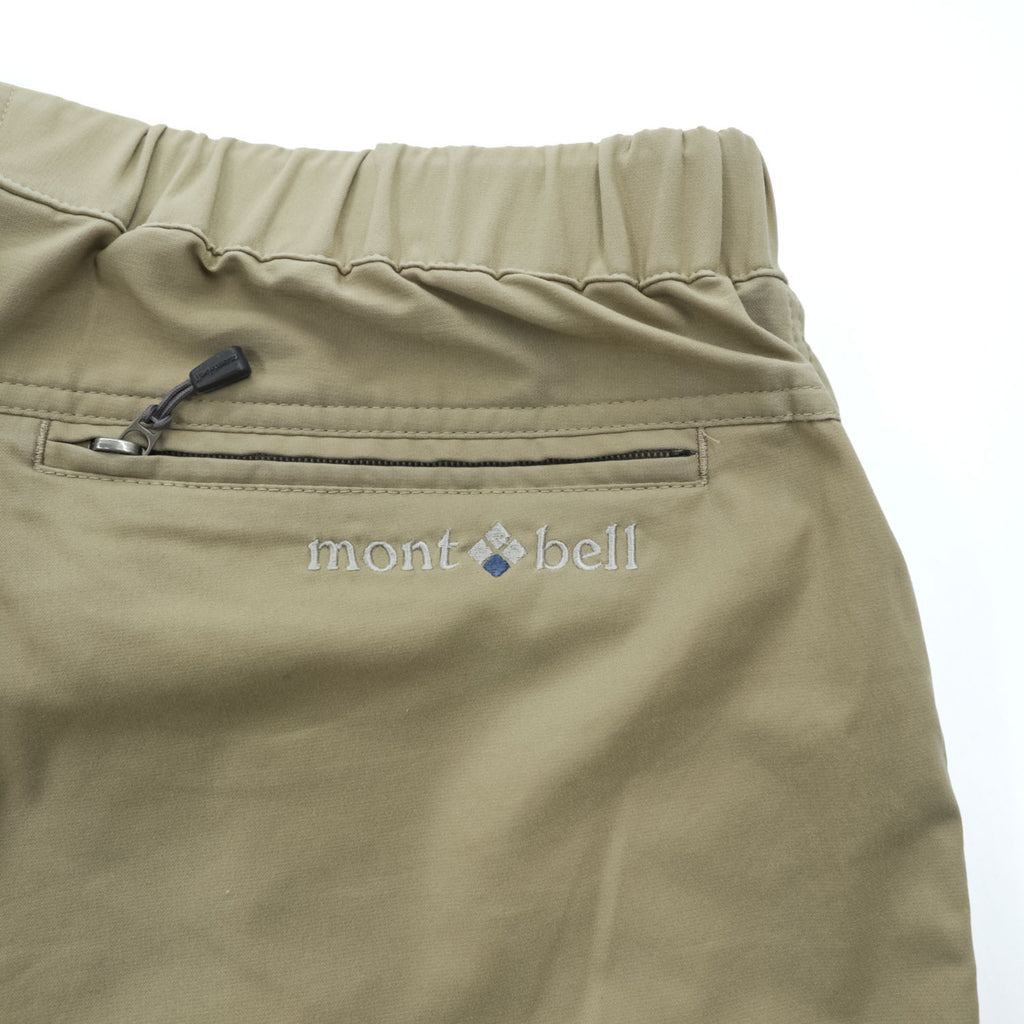 mont-bell ストライダーパンツ シェル アウトドア パンツ L ベージュ 撥水 ストレッチ ベルト付 1105394