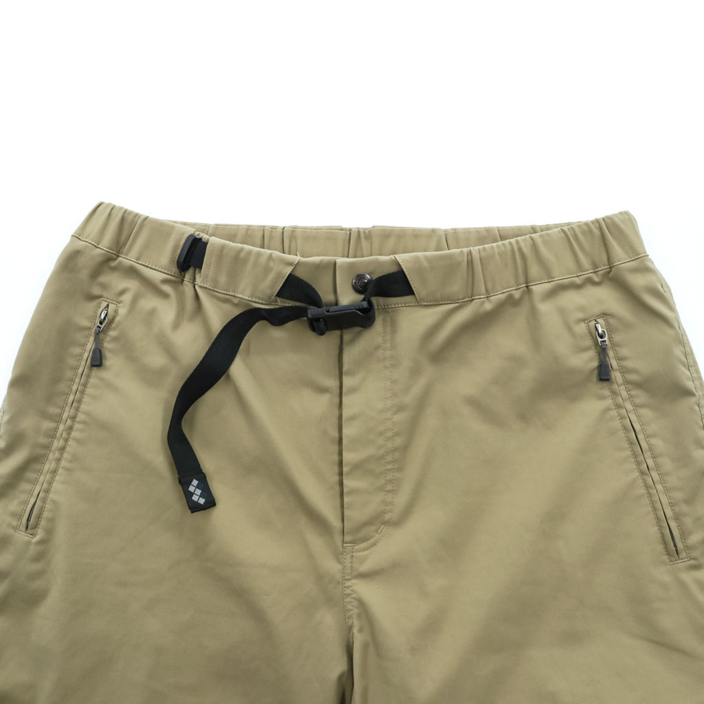 mont-bell ストライダーパンツ シェル アウトドア パンツ L ベージュ 撥水 ストレッチ ベルト付 1105394