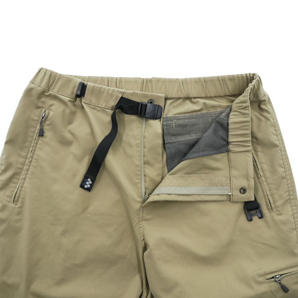 mont-bell ストライダーパンツ シェル アウトドア パンツ L ベージュ 撥水 ストレッチ ベルト付 1105394
