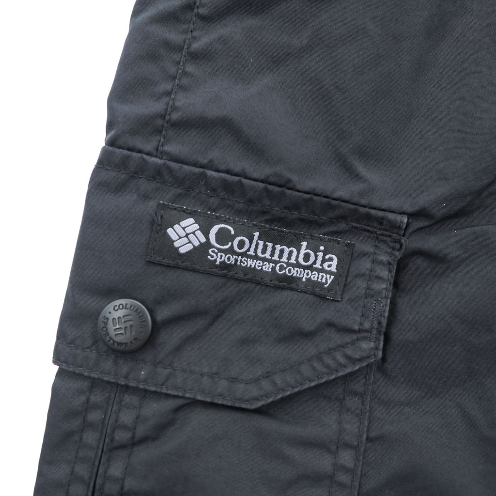 Columbia 90年代 シェル アウトドア カーゴパンツ L ブラック ドローコード SM8041