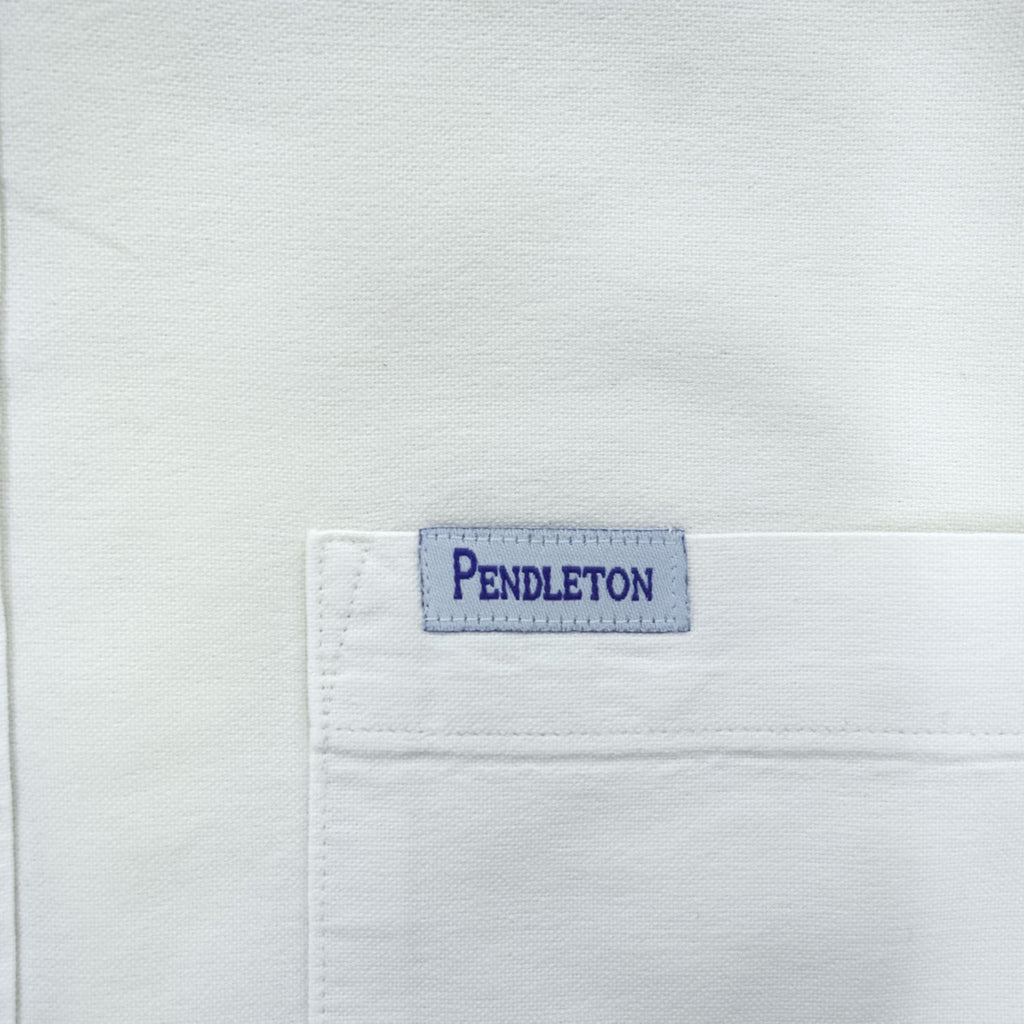 PENDLETON 長袖 オックスフォードシャツ L ホワイト ボタンダウン コットン 胸ポケット