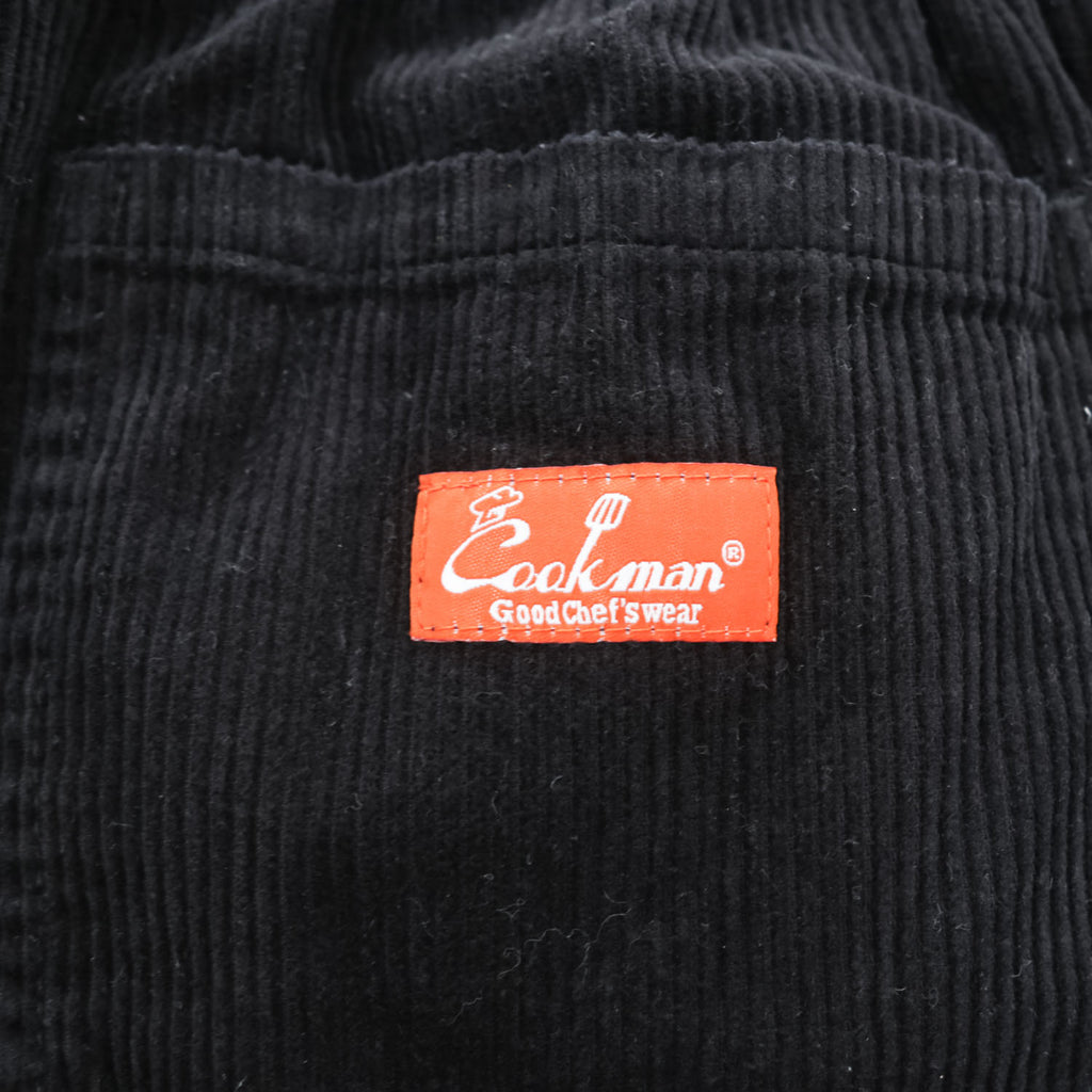 Cookman コーデュロイ シェフパンツ イージーパンツ L ブラック セミワイド