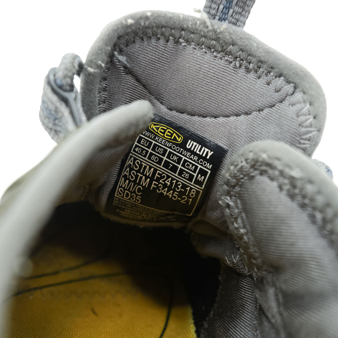 KEEN ユーティリティ UTILITY ワークシューズ 26cm グリーン メッシュ ドローコード STEEL TOE 安全靴 F2413-18 F3445-21