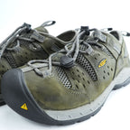 KEEN ユーティリティ UTILITY ワークシューズ 26cm グリーン メッシュ ドローコード STEEL TOE 安全靴 F2413-18 F3445-21