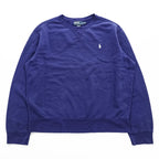 Polo Ralph Lauren 90年代 ヴィンテージ 前V スウェット トレーナー XL ブルー スモールポニー ロゴ 刺繍