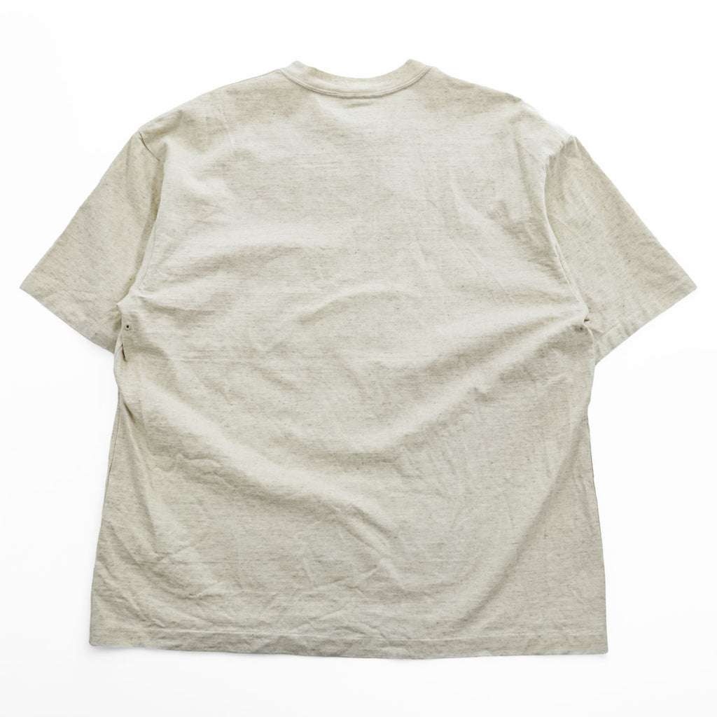 AURALEE 日本製 コットンリネン ポケットTシャツ STAND UP TEE L ベージュ A21ST02SU 未使用品