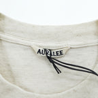 AURALEE 日本製 コットンリネン ポケットTシャツ STAND UP TEE L ベージュ A21ST02SU 未使用品