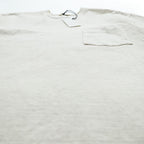 AURALEE 日本製 コットンリネン ポケットTシャツ STAND UP TEE L ベージュ A21ST02SU 未使用品