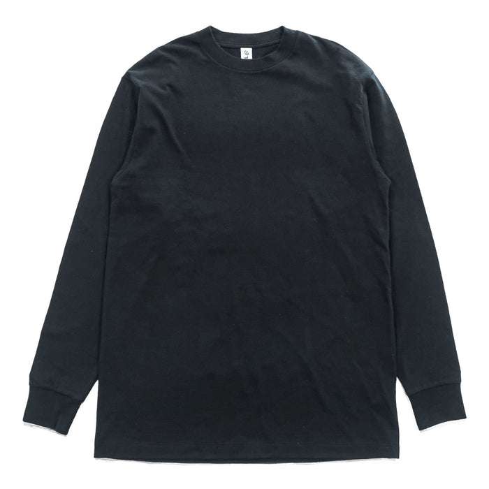 COMOLI Japan Made Long Sleeve T-Shirt, Size L, Black (COMOLI / L'ECHOPPE) 21-070-053-2010-1-0