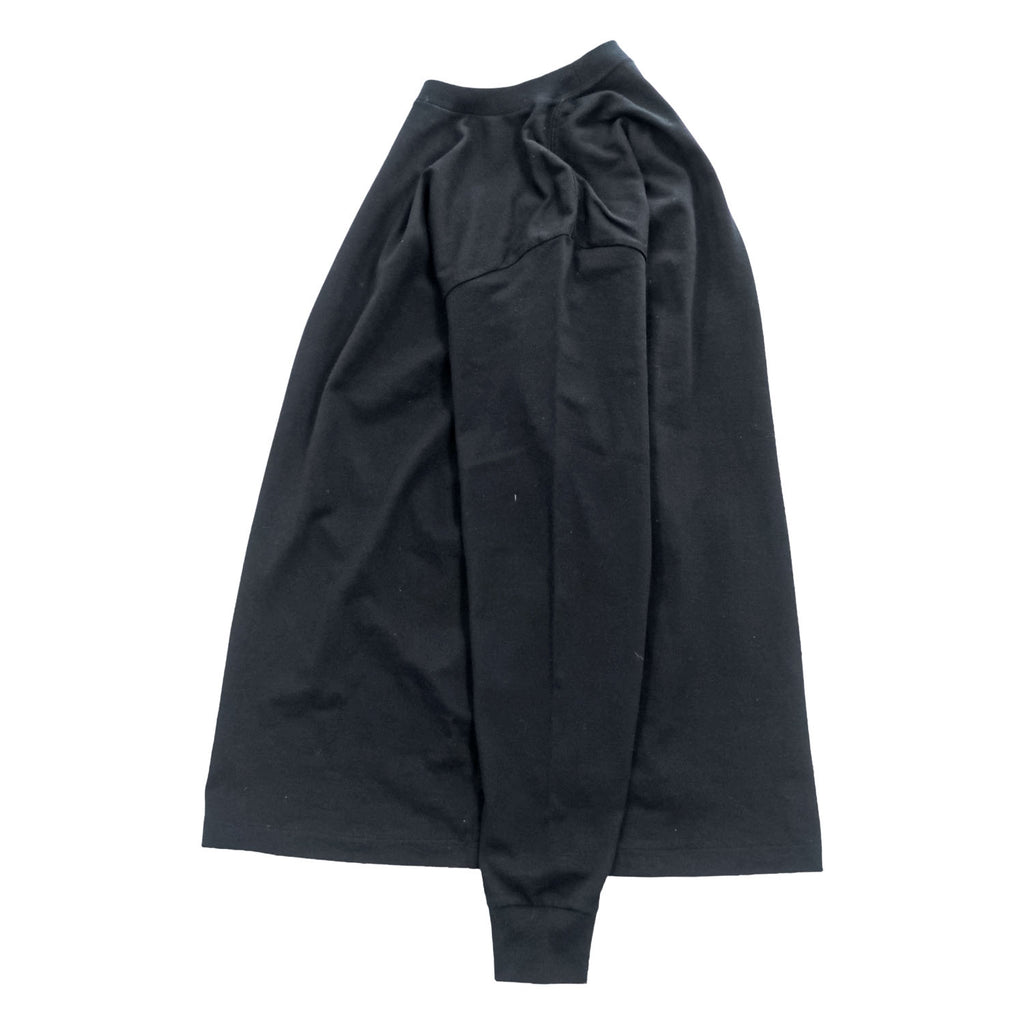 LE ( COMOLI / L'ECHOPPE ) 日本製 長袖 ロングスリーブ Tシャツ ロンT L ブラック 21-070-053-2010-1-0