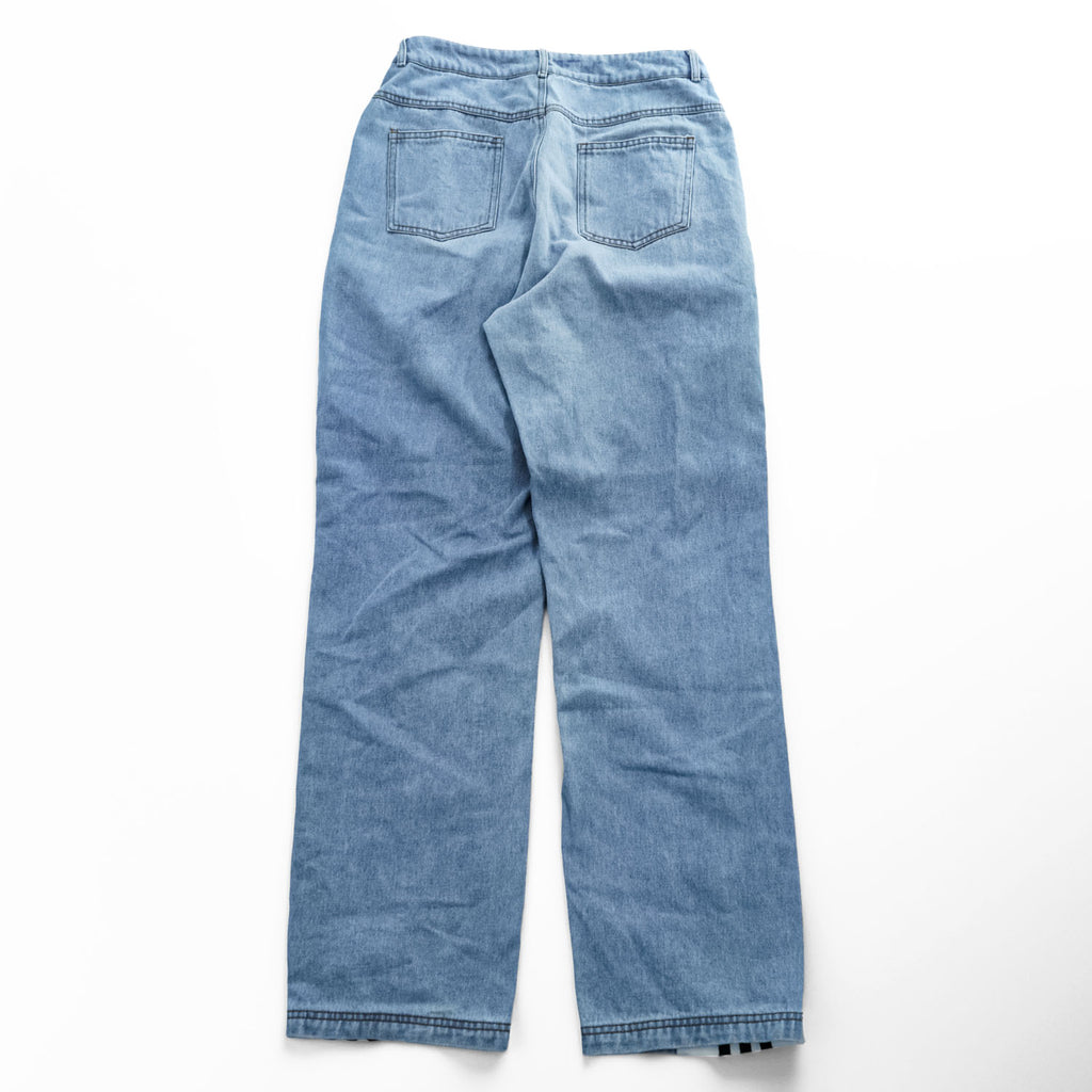 adidas originals アディブレイク サイドスナップ デニムパンツ ジーンズ XL ブルー 3ストライプ H59020