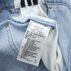 adidas originals アディブレイク サイドスナップ デニムパンツ ジーンズ XL ブルー 3ストライプ H59020