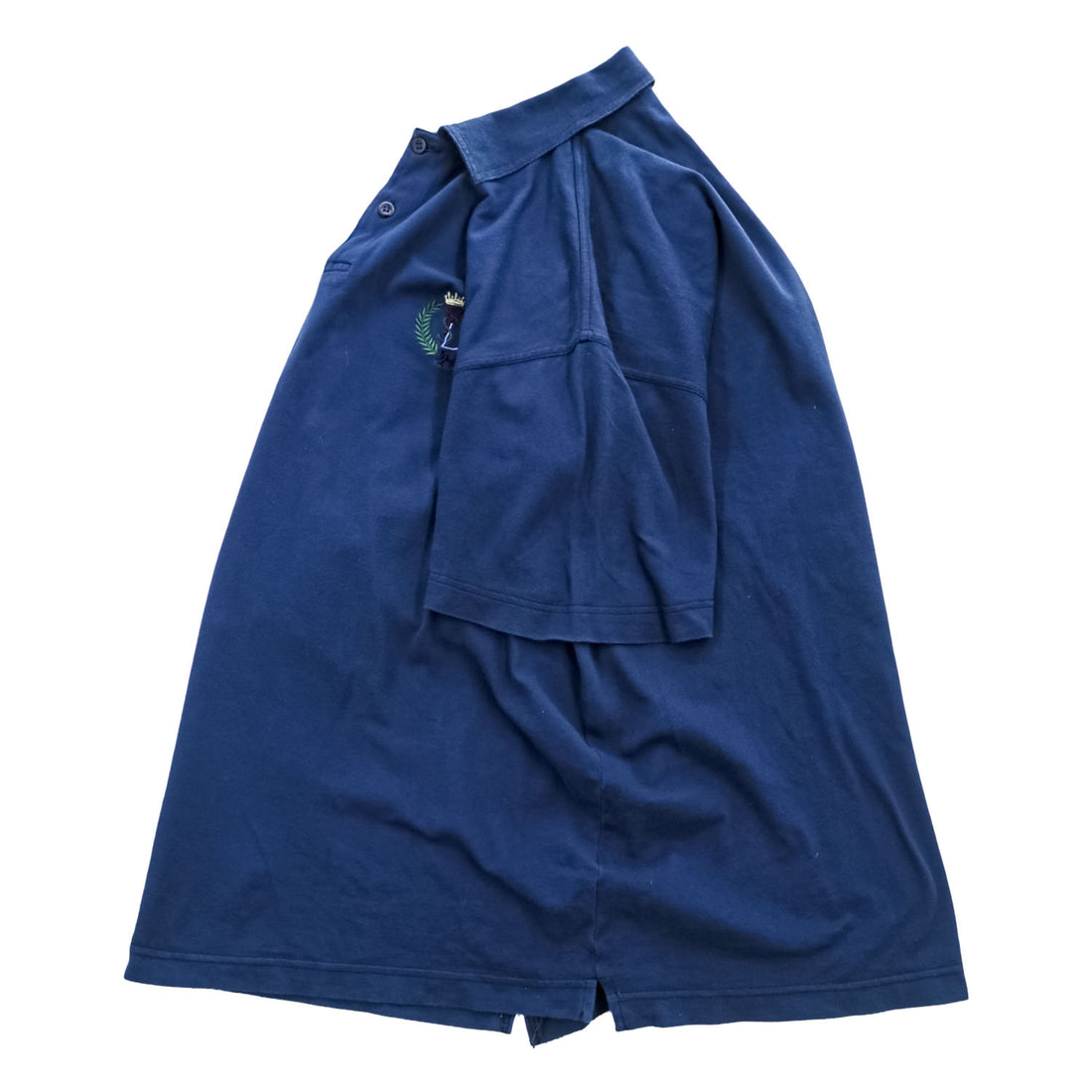 YVES SAINT LAURENT 80年代 ヴィンテージ tricots pour homme ポロシャツ L ブルー ワンポイントロゴ YSL 鹿の子