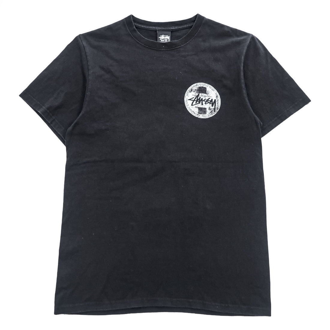 STUSSY サークルロゴ 両面プリント Tシャツ S ブラック International Stüssy Tribe