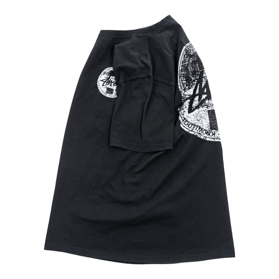 STUSSY サークルロゴ 両面プリント Tシャツ S ブラック International Stüssy Tribe