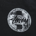 STUSSY サークルロゴ 両面プリント Tシャツ S ブラック International Stüssy Tribe