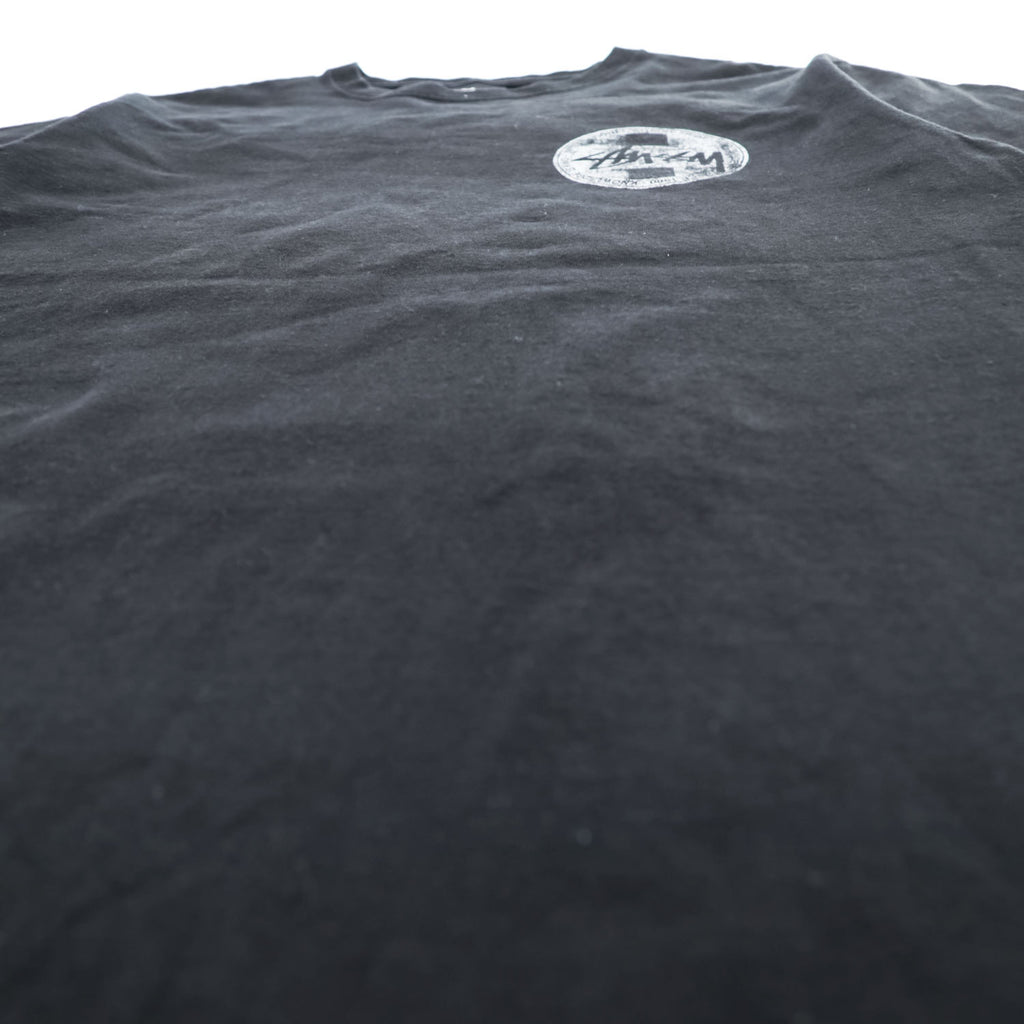 STUSSY サークルロゴ 両面プリント Tシャツ S ブラック International Stüssy Tribe