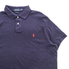 Polo Ralph Lauren ポロシャツ L ネイビー スモールポニー ロゴ 刺繍 CUSTOM FIT