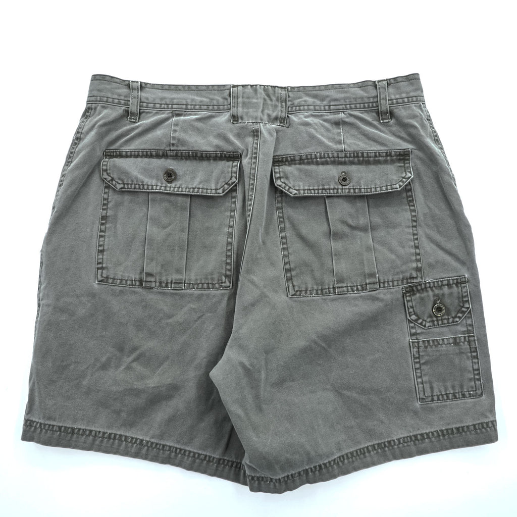 Eddie Bauer 90年代 ヴィンテージ ブッシュ カーゴショーツ ショートパンツ L グレー マルチポケット