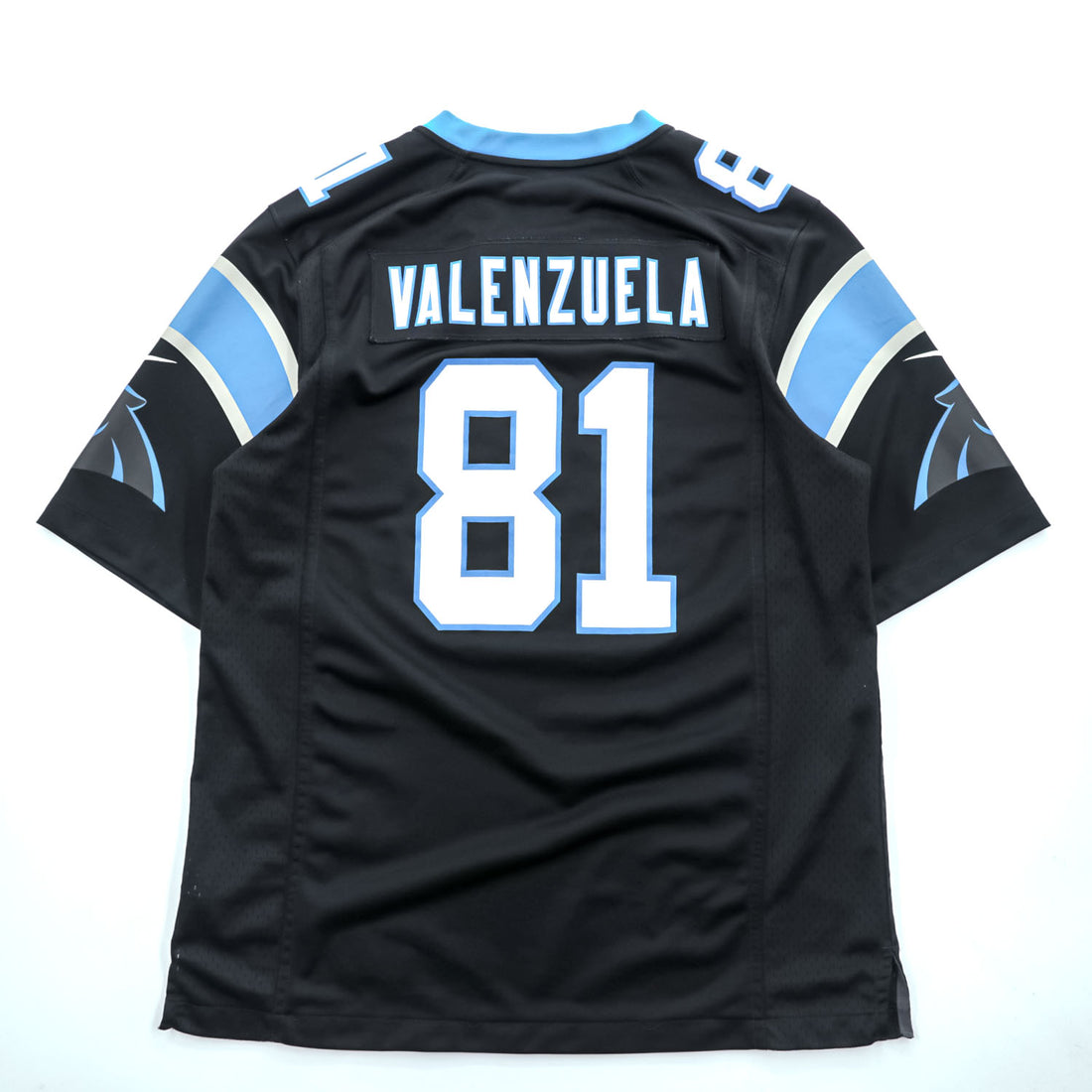 NIKE ゲームジャージ Vネック Tシャツ L ブラック ブルー ON FIELD NFL ナンバリング