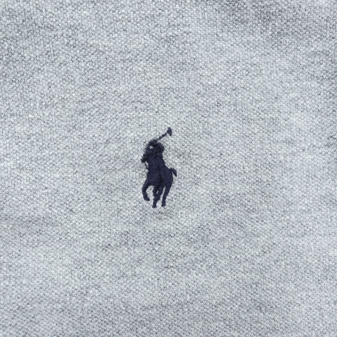 Polo Ralph Lauren ポロシャツ L グレー スモールポニー ロゴ 刺繍 CLASSIC FIT 鹿の子