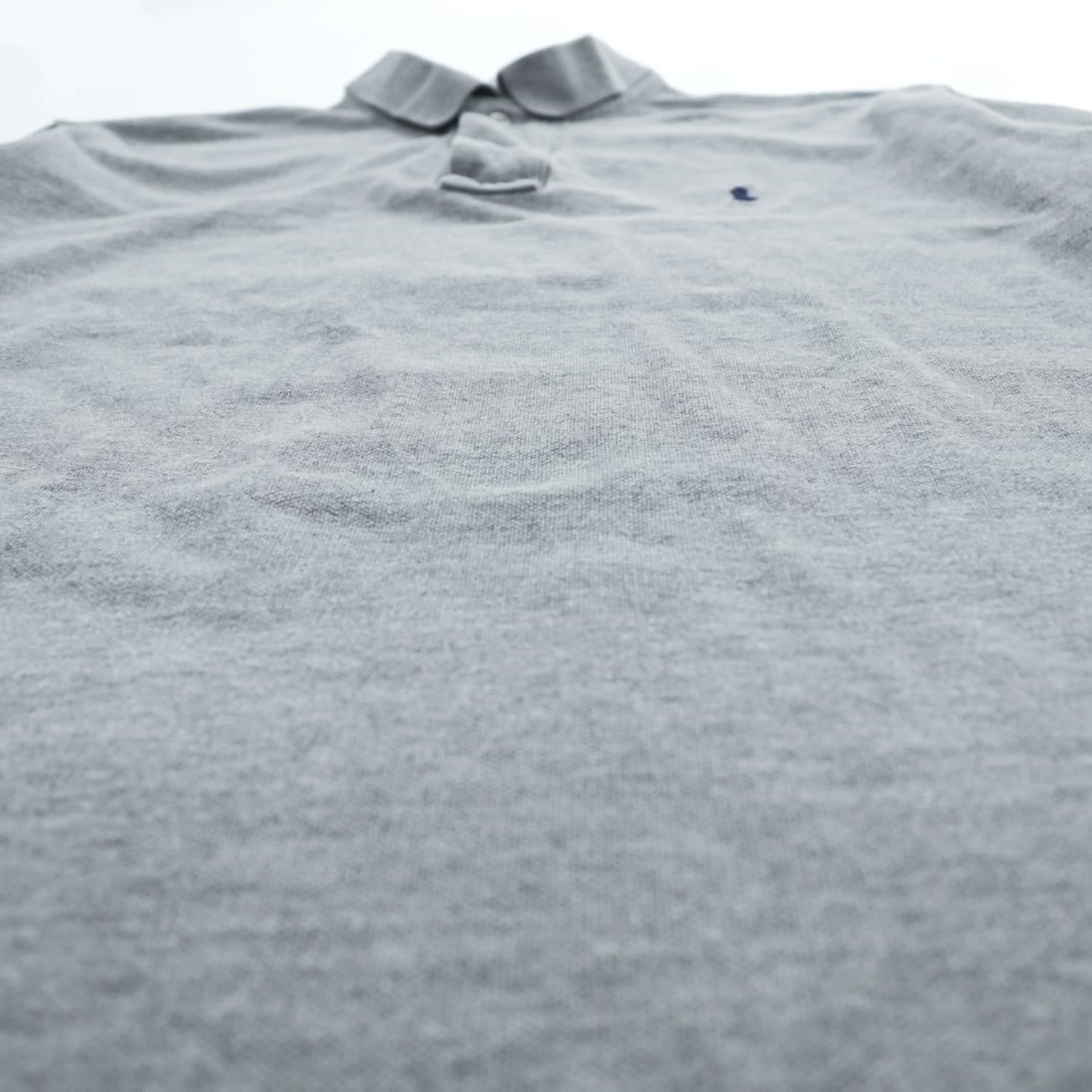 Polo Ralph Lauren ポロシャツ L グレー スモールポニー ロゴ 刺繍 CLASSIC FIT 鹿の子