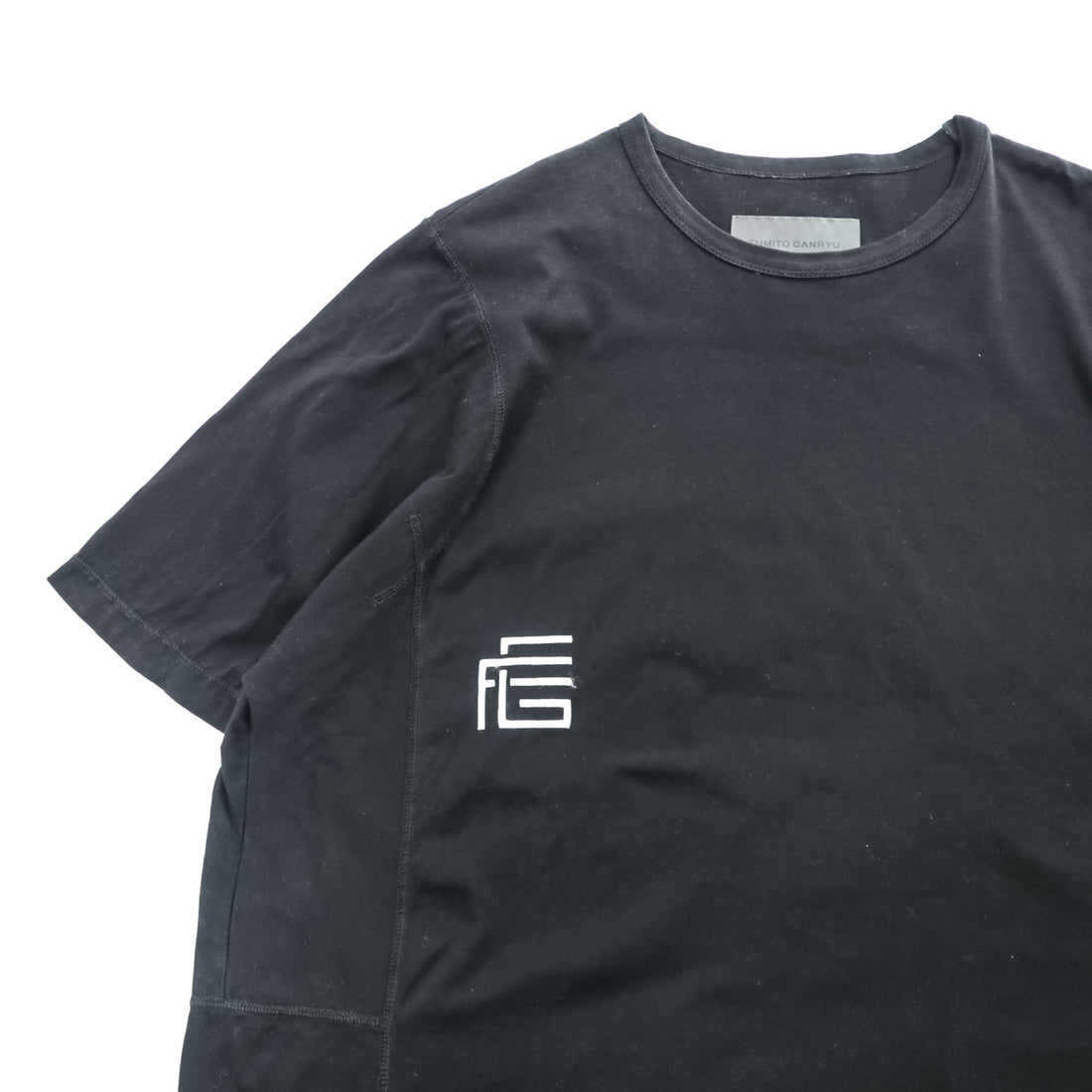 FUMITO GANRYU リビルド 再構築 Tシャツ S ブラック ワイド REBUILD Garment Dyeing FU3-CU-101 日本製