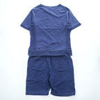 Champion 半袖 スウェット セットアップ ショートパンツ L インディゴ ブルー REVERSE WEAVE リバースウィーブ