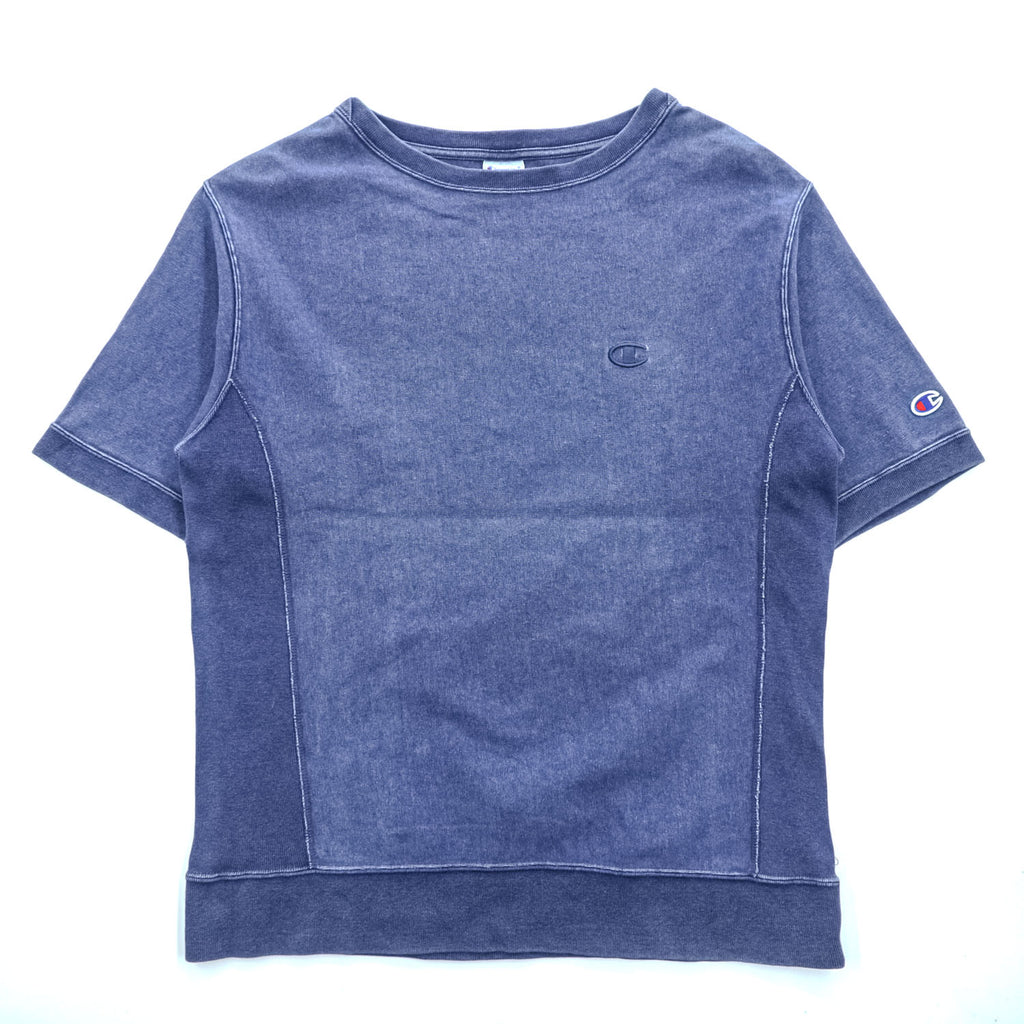 Champion 半袖 スウェット セットアップ ショートパンツ L インディゴ ブルー REVERSE WEAVE リバースウィーブ
