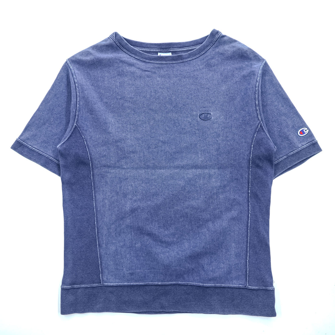 Champion 半袖 スウェット セットアップ ショートパンツ L インディゴ ブルー REVERSE WEAVE リバースウィーブ