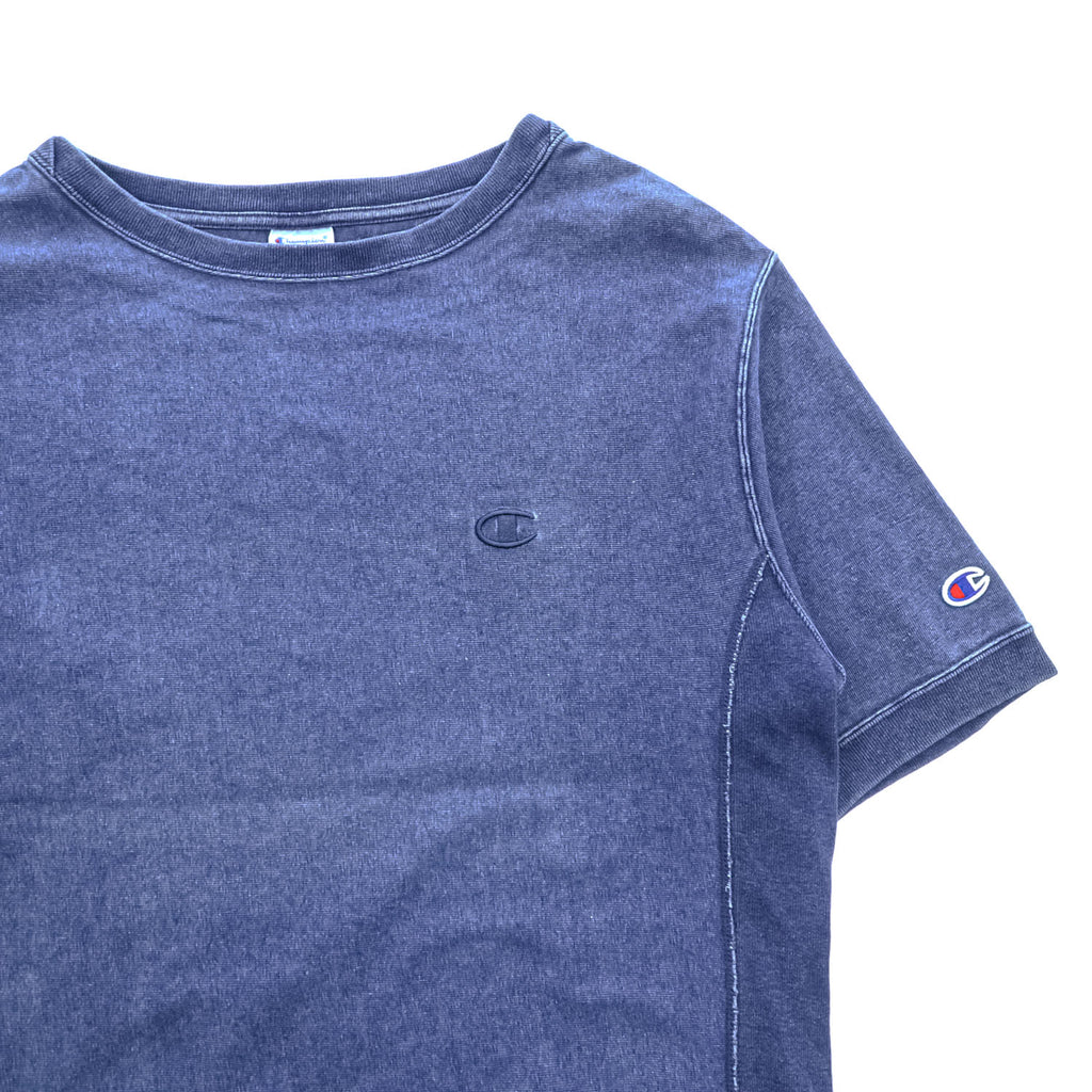 Champion 半袖 スウェット セットアップ ショートパンツ L インディゴ ブルー REVERSE WEAVE リバースウィーブ