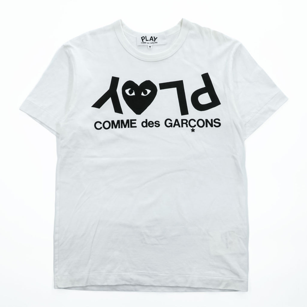 PLAY COMME des GARCONS ハートロゴ 反転 プリントTシャツ M ホワイト AZ-T068 日本製